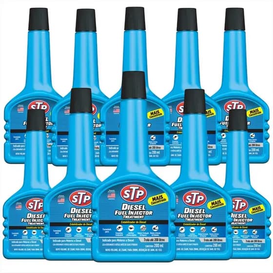 Kit 10 Aditivos para Combustível STP Diesel Fuel Treatment - 200ml - Trata até 200 Litros - Limpa Injetores - ST-3008BR