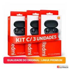 Fone De Ouvido Bluetooth Sem Fio AirDots2 Fone Sem Fio Bluetooth | Frete Grátis | Envio Imediato | Kit 3 unidades