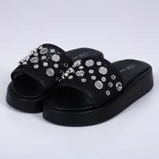 Chinelo Flatform Feminino Com Aplicação De Strass Not-me