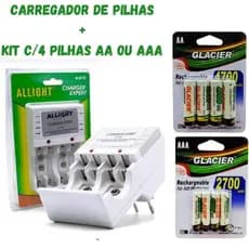carregador de pilha AA/AAA/Bateria 9v Bivolt