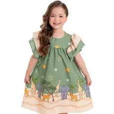 Vestido Soltinho Infantil Estilo Evangélico Fechadinho Estampado Cores Lindas De Manguinha