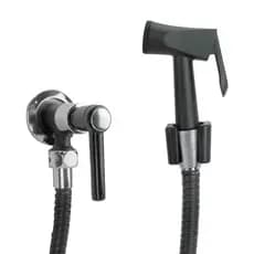 Ducha Higiênica de Metal  Banheiro Lavabo Chuveirinho C-66 1/4 De Volta Black Matte PRETO FOSCO 4240
