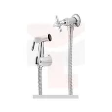 Ducha Higiênica Toda Metal Para Banheiro Lavabo Flexível 1,20m 1/4 De Volta C-31