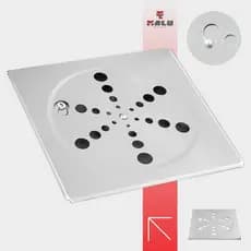 Ralo Grelha Tampa Quadrada 10x10 Aço Inox para Banheiro Lavabo Área Externa S/ Caixilho