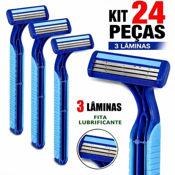 24/12/6 unidade Prestobarbas Aparelho de Barbear 3 Lâminas C/ Fita Lubrificante Barbeado Descartável PROMOÇAO