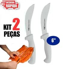 2 Faca de tirar Couro Profissional 6" polegadas de Açogueiro para Açougue Cozinheiro Restaurantes
