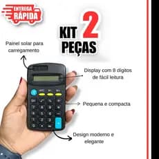 2 Calculadora Portátil P/ Escola e Faculdades e Escritório Escolar
