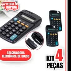 4 Calculadora Portátil P/ Escola e Faculdades e Escritório Escolar
