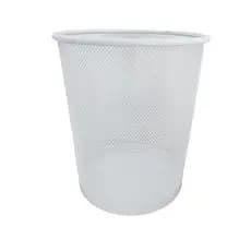 Lixeira Metal Aramado Cesto Escritório 10 Litro Branco White