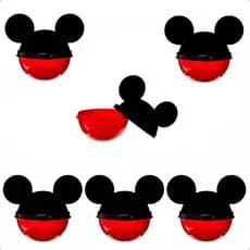Pote para Doces e Lembrancinhas Mickey 50ml Porta Mix Festa 6 unidades