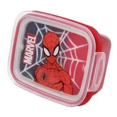 Marmita Hermética Homem-Aranha 630ml Marvel Plasutil com Trava e Divisória – BPA Free
