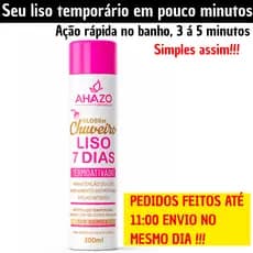 Gloss de Chuveiro 300ml Cabelo Liso Hidratação Cacheado Redução do Volume Brilho Ahazo
