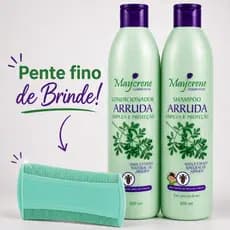 Kit Shampoo e Condicionador Arruda Maycrene Proteção contra Piolhos e Lêndeas Adulto e Infantil
