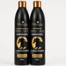 Kit Crina e Cauda Crescimento Shampoo e Condicionador Hidratação Cabelo Forte Brilho Maycrene