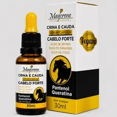 Sérum Capilar Crina e cauda 30ml Cabelo forte Maycrene Fortalecimento Hidratação Brilho