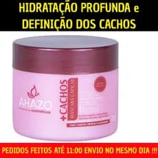 Máscara capilar Cachos 500g Ahazo hidratação redução do frizz Cabelo cacheado
