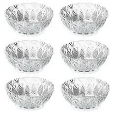 Jogo de Sobremesa de Vidro 6 Peças Bowl King Lyor 13x5cm