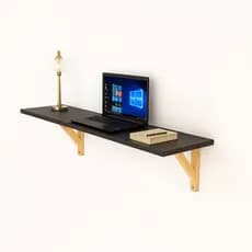 Mesa suspensa vários tamanhos MDF 90  120 mão francesa industrial computador prateleira gamer home office para notebook