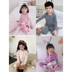 Kit Calça e Camisa Colorido Peluciada Térmica Segunda Pele Tecido Flanelado Ideal Para Inverno Infantil 3-12Ano(MM25-90)