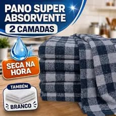 Kit 5 ou 10 Panos de Chão Xadrez Azul Saco Duplo – Grosso, Reforçado, Grande e Ideal para Limpeza