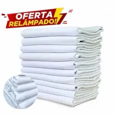 Panos de Prato Branco Liso Pé de Galinha (Kit com 10 Panos de Alta Absorção e Qualidade)