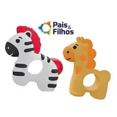 Mordedor Animais Girafinha ou Zebrinha Pais E Filhos