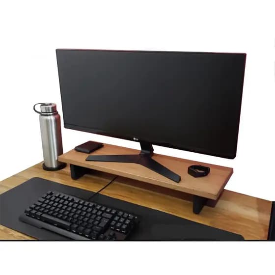 Suporte Para Monitor Em Madeira Maciça Home Office 60x22x10