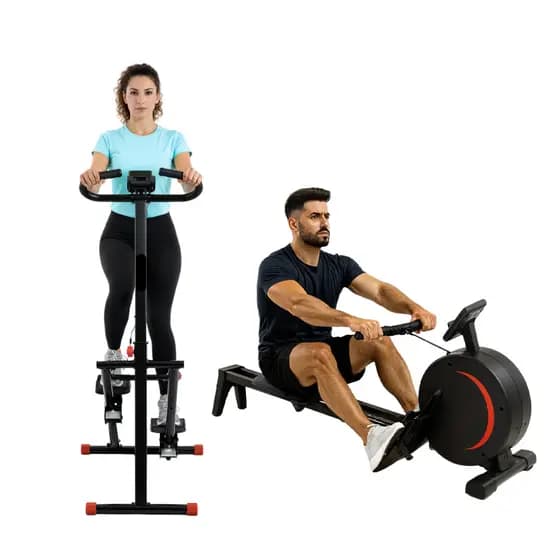 Kit Fitness Simulador De Remo e Escada Máquina Aparelho Remada Escalada / Caminhada Treino Em Casa Exercícios Academia