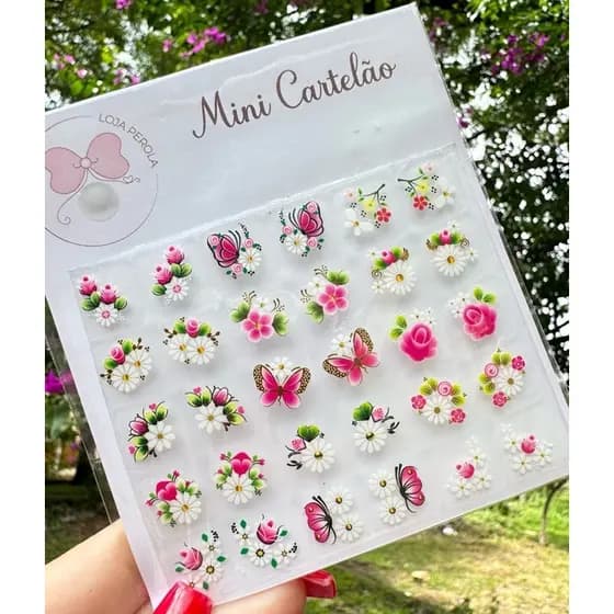 MINI CARTELÃO adesivos para unhas com 30 UNIDADES