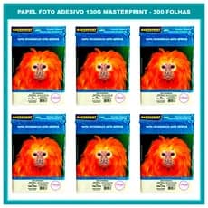 Papel Fotográfico Adesivo 130g A4 Glossy Secagem Rápida Brilhante Artesanato MASTERPRINT -300 Folhas
