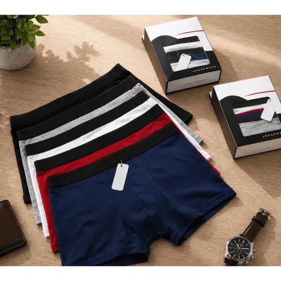 Kit 3 Cueca Boxer Box Pima Cotton Algodão Premium 110 Gramas Importa Masculina Top Premium Prime