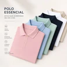 Camisa  Pima Essencial Polo Premium Algodão  Duplo  Top Prime Importada com Elastic Básica
