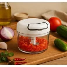 Mini Processador Manual De Alimentos Com Lamina Inox Para Processamento Triturador Rápido De Vários Tempero Alho