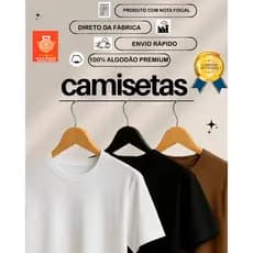 Camiseta  Premium  100% Algodão 30.1 Penteado Básica Masculina Manga Curta Gola Redonda Padrão Prime