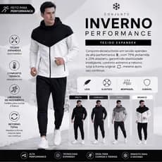 Conjunto Premium Impermeável Masculino Inverno Corta vento ExpanDex Academia Corrida Casual Elastano
