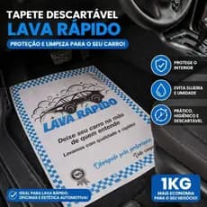 Tapete Descartável Automotivo Lava Rápido Proteção Interna Carro 1kg