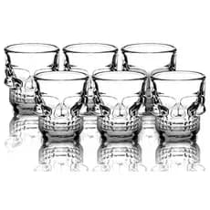 Kit 6 Copos De Shot Tequila 50ml De Vidro Caveira