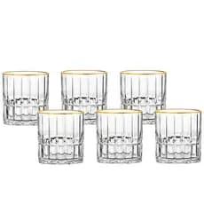 Jogo De 6 Copos De Whisky Vidro Grosso 310ml Copo Baixo Premium De Luxo Copo Baixo Para Drinks e Bebidas