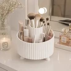Organizador de Mesa Giratório Para Maquiagem Multiuso para Cosméticos Sala Escritório Cozinha