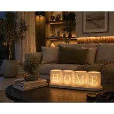 KIT Decorativo HOME Suporte para Velas LED – Moderno para Sala e Quarto Luz Ambiente Aconchegante Decoração Premium