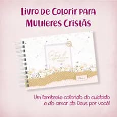 Livro de Colorir para Mulheres Garotas Cristãs Evangélicas Devocional Folhas Grossas Tamanho A5 Capa Dura Personalizada