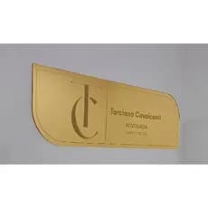 Placa Sinalização De Porta Personalizada em Acrilico Espelhado Luxo Linda