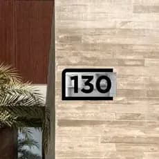 Placa Número Residencial Grande para Fachada Externo em Acrílico