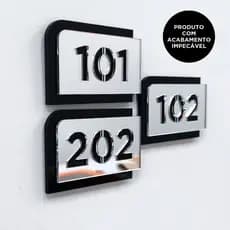Placa Número Porta Apartamento Em Acrílico