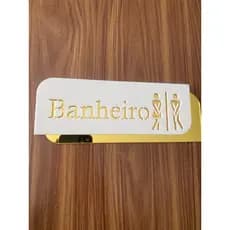 Placa De Sinalização Banheiro Plaquinha decorativa para banheiro plaquinha de sinalização Plaquinha em acrílico
