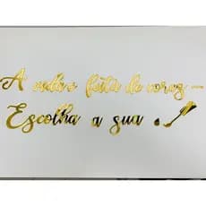 Frase A Vida É Feita De Cores Escolha A Sua + Esmalte em MDF e Acrílico Espelhado