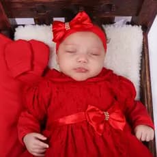 kit saída maternidade baby menina aconchego vermelho