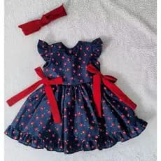 VESTIDO INFANTIL de frutinhas para sua BABY/verão/festa/natal