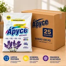 Caixa 25 Unid. Sabao Lava Roupas 400gr Apyce