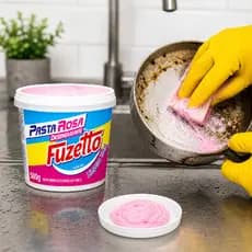 Pasta Rosa Desengraxante Fuzetto Limpeza Total Cozinha Graxa Mármores Pisos Azulejos